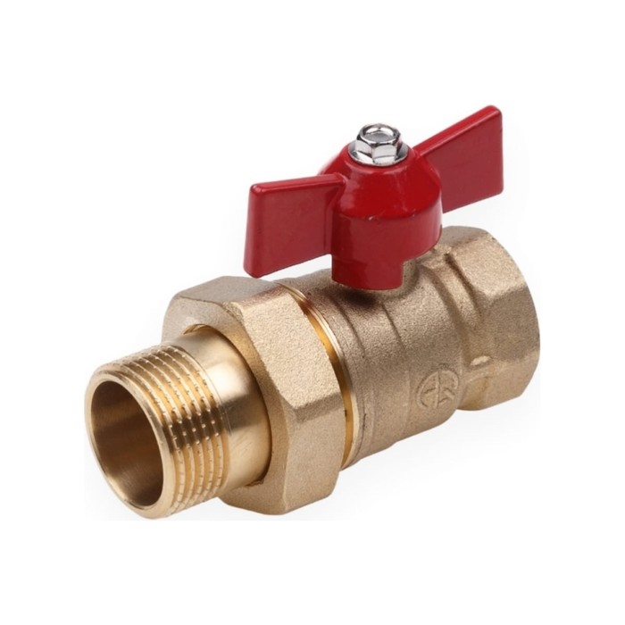 Кран шаровой AQUALINK, PN 50, внутренняя/наружная резьба 3/4", сгон, прямой, бабочка - фото 18571799 Кран шаровой AQUALINK, PN 50, внутренняя/наружная резьба 3/4", сгон, прямой, бабочка - фото 18571799