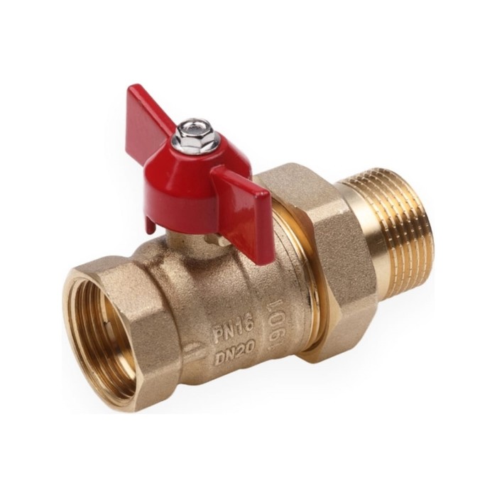 Кран шаровой AQUALINK, PN 50, внутренняя/наружная резьба 3/4", сгон, прямой, бабочка - фото 18571801 Кран шаровой AQUALINK, PN 50, внутренняя/наружная резьба 3/4", сгон, прямой, бабочка - фото 18571801
