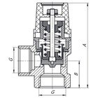 Клапан предохранительный AQUALINK, 1/2", внутренняя резьба, нерегулируемый, 1.5 бар - фото 35954525