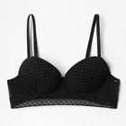 Бюстгальтер женский, цвет чёрный/белый горошек, размер 80B 9845983