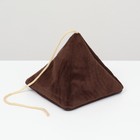 Подвесной домик для грызунов "Вигвам", мебельная ткань ,флис, 15 х 15 см, коричневый - фото 24442130