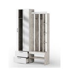 Прихожая в коридор «Торонто 1», 1300×350×2100 мм, цвет ателье светлый/белый - Фото 2