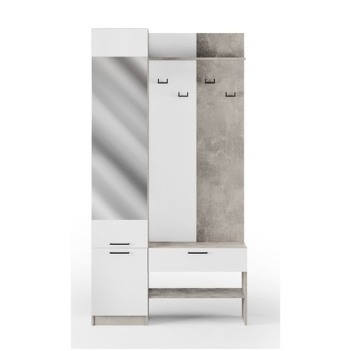 Прихожая в коридор «Торонто 4», 1100×350×2100 мм, цвет ателье светлый/белый - Фото 1