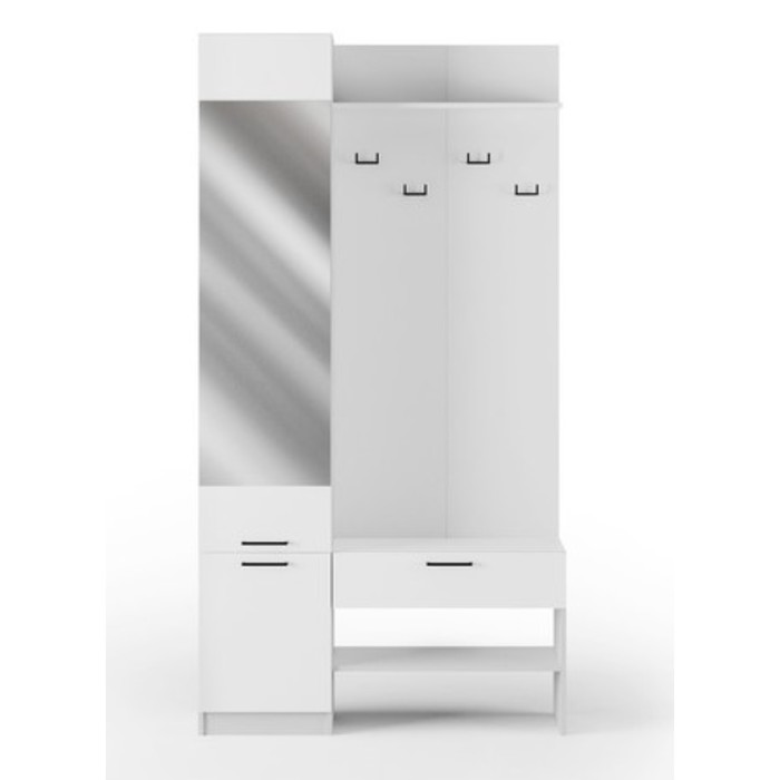 Прихожая в коридор «Торонто 4», 1100×350×2100 мм, цвет белый/белый - Фото 1