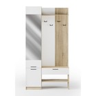 Прихожая в коридор «Торонто 4», 1100×350×2100 мм, цвет дуб сонома/белый - Фото 1