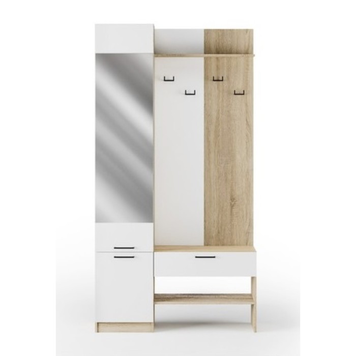 Прихожая в коридор «Торонто 4», 1100×350×2100 мм, цвет дуб сонома/белый - Фото 1