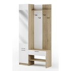 Прихожая в коридор «Торонто 4», 1100×350×2100 мм, цвет дуб сонома/белый - Фото 3