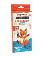 УЦЕНКА Карандаши Calligrata, цветные, 24 цвета, трехгранные, пластиковые 9892833