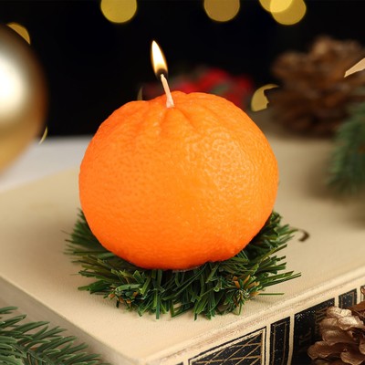 Ароматическая свеча фигурная «Мандарин», 6.7×6.7×5.6 см