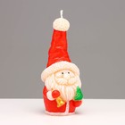 Свеча декоративная "Сказочный Санта", 5,7х5,8х13,2 см, красный - фото 10901357