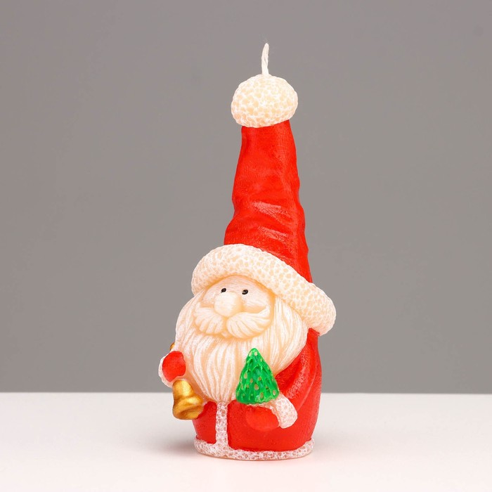Свеча декоративная "Сказочный Санта", 5,7х5,8х13,2 см, красный