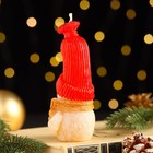 Свеча декоративная "Сказочный снеговик", 6,2х5х13,2 см, красный - Фото 3