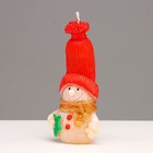 Свеча декоративная "Сказочный снеговик", 6,2х5х13,2 см, красный - Фото 5