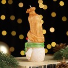 Свеча декоративная "Сказочный снеговик", 6,2х5х13,2 см, металлик - Фото 3