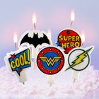 Свеча для торта "С Днем Рождения!", 5 штук, Супергерои - фото 281891235