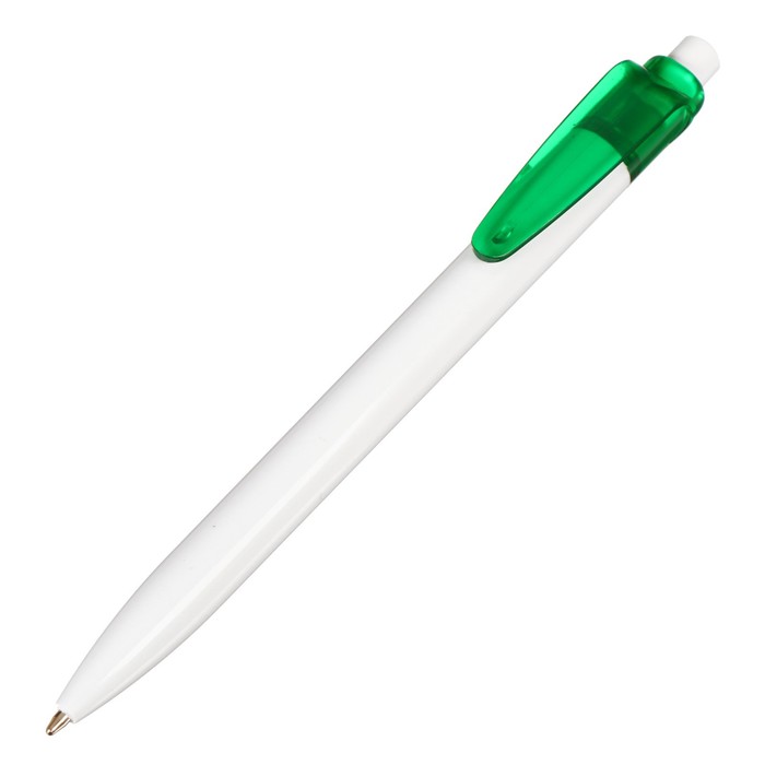 Ручка шариковая автоматическая, 0.5 мм, стержень синий, белый корпус - Фото 1