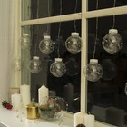 Гирлянда «Бахрома» 2.5 × 0.7 м роса с насадками «Шарики», IP20, серебристая нить, 150 LED, свечение белое, 12 В, УЦЕНКА - Фото 2