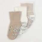 Набор махровых носков 3 пары Крошка Я Flowers 10-12 см - Фото 2