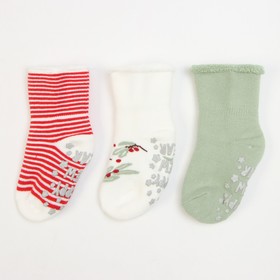 Набор махровых носков 3 пары Крошка Я Christmas 8-10 см