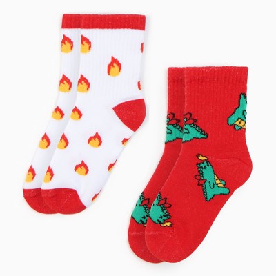 Набор детских носков KAFTAN «Дракон», 2 пары, размер 18-20