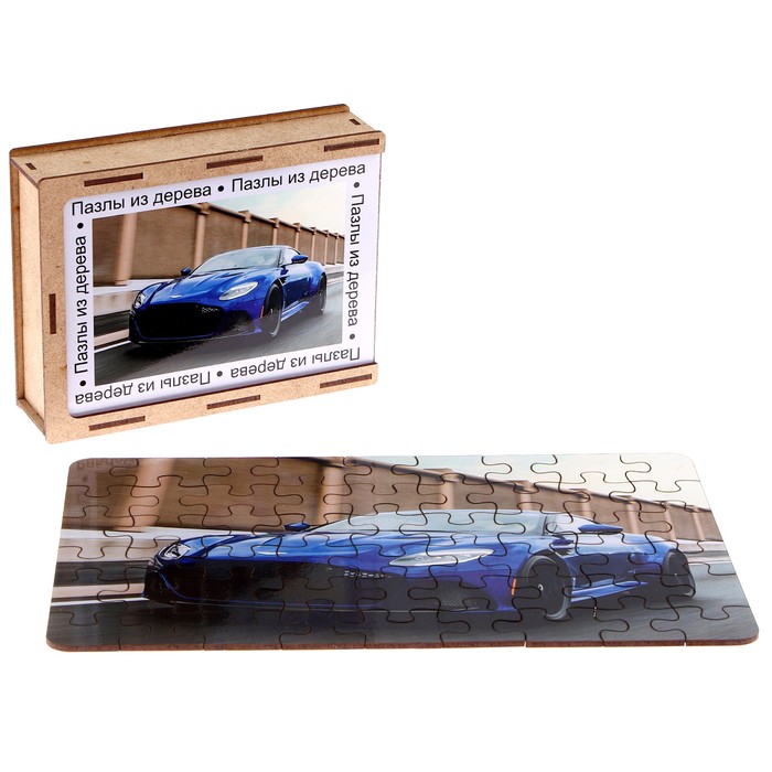 Пазл серия фантазия «Машина», 54 детали, размер — 28 × 18,5 см , цвет синий