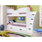 Кровать детская двухъярусная «Юниор 9», 800 × 1900 мм, цвет белый - фото 110062234