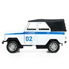 Машина металлическая УАЗ Hunter «Полиция», инерция, 1:32, свет и звук - Фото 2
