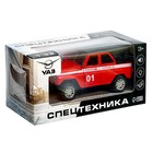 Машина металлическая УАЗ Hunter «Пожарная служба», инерция, 1:32, свет и звук - Фото 5