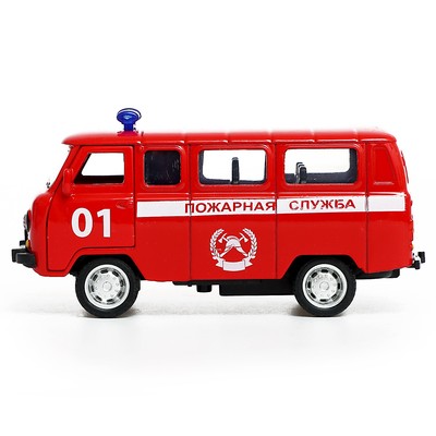 Машина металлическая «УАЗ 3962. Пожарная служба», инерция, 1:43