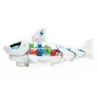 Акула «Шестерёнки», свет и звук, работает от батареек, цвет белый - фото 7014412