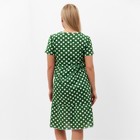 Платье женское в горох, цвет зелёный, размер 52 - Фото 5