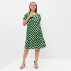 Платье женское в горох, цвет зелёный, размер 54 - Фото 2