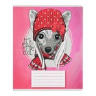 Комплект тетрадей из 10 штук, 12 листов в косую линию Calligrata "Стильные собачки", обложка мелованная бумага, ВД-лак, блок офсет, 5 видов по 2 штуки - фото 22715703