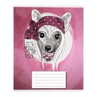 Комплект тетрадей из 10 штук, 12 листов в косую линию Calligrata "Стильные собачки", обложка мелованная бумага, ВД-лак, блок офсет, 5 видов по 2 штуки - фото 22715705