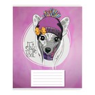 Комплект тетрадей из 10 штук, 12 листов в косую линию Calligrata "Стильные собачки", обложка мелованная бумага, ВД-лак, блок офсет, 5 видов по 2 штуки - фото 22715706