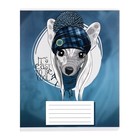 Комплект тетрадей из 10 штук, 12 листов в косую линию Calligrata "Стильные собачки", обложка мелованная бумага, ВД-лак, блок офсет, 5 видов по 2 штуки - фото 22715707