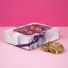 Коробка самосборная, крышка-дно, с окном, «Мелодия» 18 х 15 х 5 см (комплект 5 шт) - фото 22421252