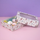 Коробка самосборная, крышка-дно, с окном, «Нежность» 18 х 15 х 5 см (комплект 5 шт) - фото 24127306