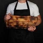 Доска разделочная в обжиге Wild Kitchen «Настоящий мужик пахнет шашлыком и дымом», 49,5×25×2 см, цельный массив кедра - фото 9605726