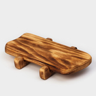 Доска разделочная деревянная для подачи на ножках в обжиге Wild Kitchen, 31×14,5×7 см, цельный массив кедра 9825504 - фото 16521063
