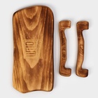 Доска разделочная деревянная для подачи на ножках в обжиге Wild Kitchen, 31×14,5×7 см, цельный массив кедра 9825504 - фото 16521061