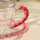 Чайная пара стеклянная «Розе», 2 предмета: кружка 250 мл, блюдце d=14 см - Фото 2