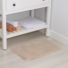 Коврик Доляна «Пушистик», 40×60 см, бежевый - Фото 2