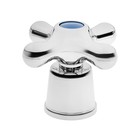 Ручка на смеситель "Крест 67" 80067, для кран-букс со штоком под квадрат, пластик, хром (комплект 2 шт) - фото 22421280