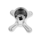 Ручка на смеситель "Крест 67" 80067, для кран-букс со штоком под квадрат, пластик, хром (комплект 2 шт) - фото 22421281