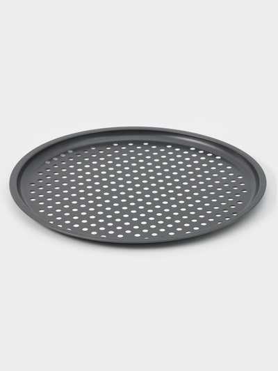 Форма для пиццы Доляна «Жаклин. Пицца», 38×2 см, антипригарное покрытие, чёрная