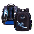 Рюкзак каркасный, 37 х 29 х 18 см, SkyName R4 + мешок для обуви, часы, синий R4-420-M - фото 2889453