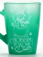 Кружка стеклянная новогодняя «Снеговик!», 300 мл - Фото 3