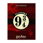 Тетрадь на 4-х кольцах А5, 120 листов клетка "Гарри Поттер", твердая обложка, глянцевая ламинация, блок 60г/м2 - фото 319671349