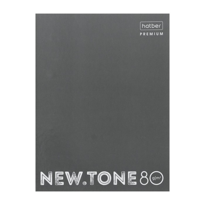 Тетрадь А5, 80 листов, на 4-х кольцах, NEWtone PASTEL Серый жемчуг, твердая обложка, глянцевая ламинация, блок 80г/м2, клетка